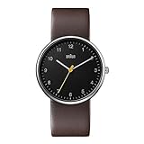 Braun BN0231BKBRGAL - Reloj análogico de cuarzo con correa de cuero para hombre, color marrón/negro