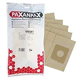 Paxanpax VB061 VB061-Bolsas de vacío para LG 'TB33/TB34/TB39' Extron, Passion, Turbo, Hitachi CV3200 (5 Unidades), Papel, marrón