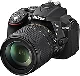 Nikon D5300 - Cámara réflex Digital de 24.2 MP (Pantalla 3.2', estabilizador óptico, vídeo Full HD), Negro - Kit con Objetivo AF-S DX 18-105mm VR...