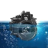 Carcasa impermeable para cámara Sea Frogs compatible con Canon 760D (18-55mm), profundidad máxima de buceo 40 m/132 pies, adecuada para fotografía...
